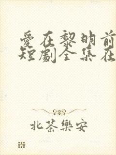 爱在黎明前升起短剧全集在线观看