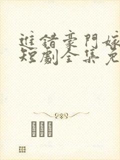 进错豪门嫁对郎短剧全集免费观看