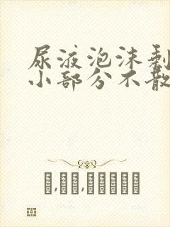 尿液泡沫剩下一小部分不散