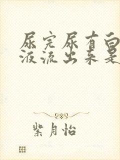 尿完尿有白色粘液流出来是怎么回事?