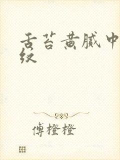 舌苔黄腻中间裂纹