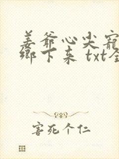 姜爷心尖宠她从乡下来 txt全本