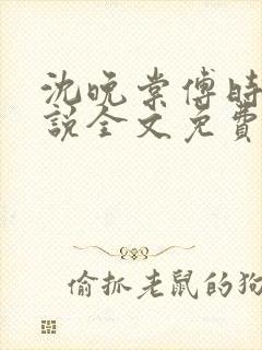 沈晚棠傅时川小说全文免费阅读