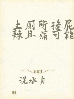 上厕所后屁眼很辣且痛可能是什么原因