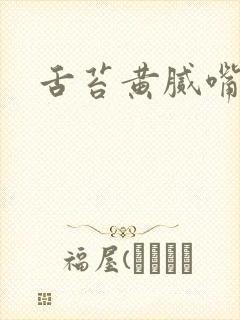 舌苔黄腻嘴巴苦