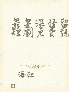 最是深情留不住短剧免费观看