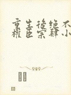 重生后绝不嫁给权臣宗肆小说最新章节