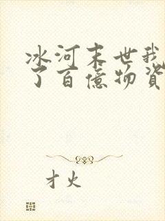 冰河末世我囤积了百亿物资无弹窗