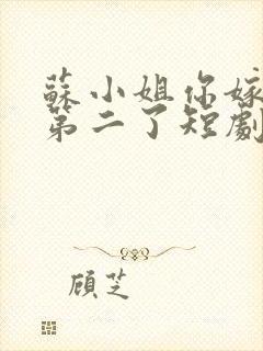 苏小姐你嫁错人第二了短剧免费观看