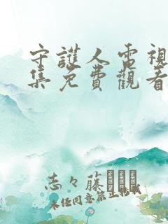 守护人电视剧全集免费观看