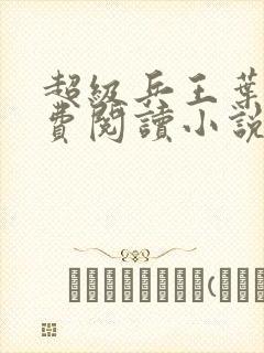 超级兵王叶谦免费阅读小说