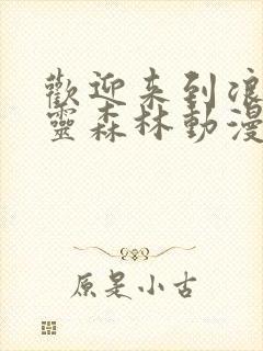 欢迎来到浪荡精灵森林动漫免费第一集