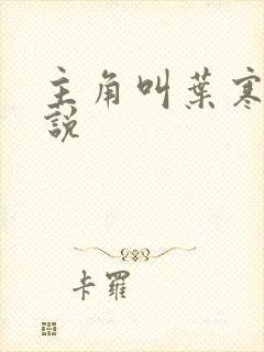 主角叫叶寒的小说