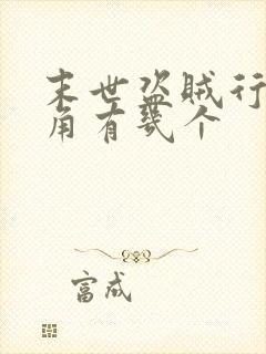 末世盗贼行女主角有几个