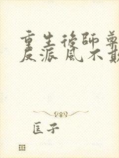 重生后师尊成了反派 风不欺