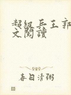 超级兵王郭璞全文阅读