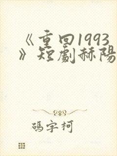《重回1993》短剧赫阳免费观看