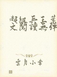 超级兵王叶谦全文阅读无弹窗