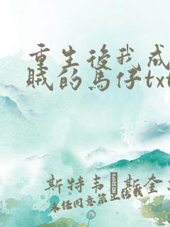 重生后我成了反贼的马仔txt
