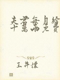 夫君每月给我二十万两免费阅读全文