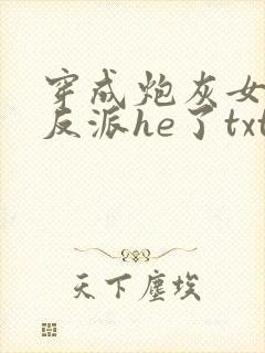 穿成炮灰女配和反派he了txt