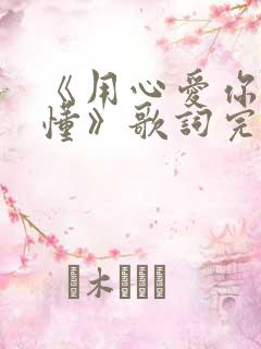 《用心爱你你不懂》歌词完整版