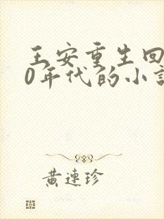 王安重生回到80年代的小说