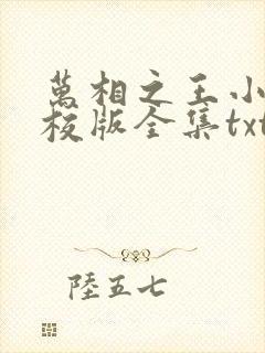 万相之王小说精校版全集txt