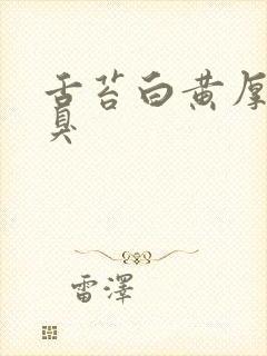 舌苔白黄厚腻口臭