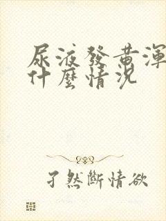 尿液发黄浑浊是什么情况