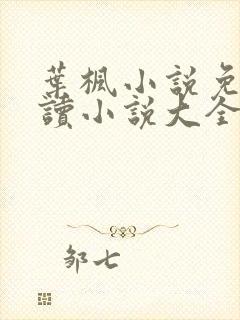 叶枫小说免费阅读小说大全