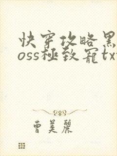 快穿攻略黑化boss极致宠txt