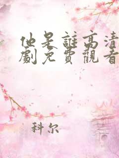 他是谁高清电视剧免费观看完整版