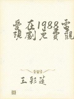 爱在1988电视剧免费观看全集高清完整版