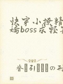 快穿小撩精:病娇boss求轻宠免费全文阅读