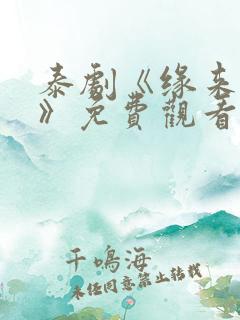 泰剧《缘来誓你》免费观看