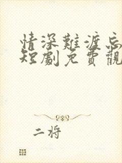 情深难渡忘归人短剧免费观看