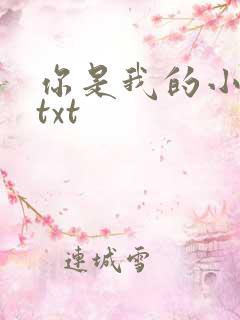 你是我的小确幸txt