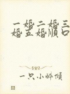 一婚二婚三婚四婚五婚顺口溜