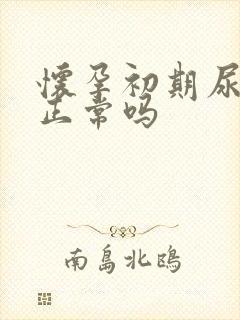 怀孕初期尿很黄正常吗