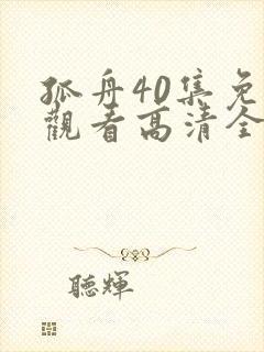 孤舟40集免费观看高清全集