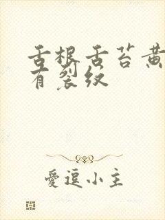 舌根舌苔黄厚腻有裂纹