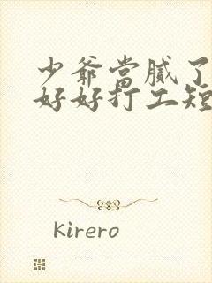 少爷当腻了只想好好打工短剧合集