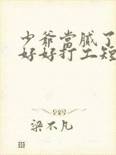 少爷当腻了只想好好打工短剧全集