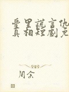 爱里谎言仇恨的真相短剧免费观看