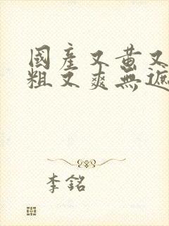 国产又黄又猛又粗又爽无遮挡软件