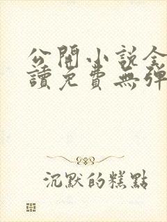公开小说全文阅读免费无弹窗