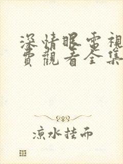 深情眼电视剧免费观看全集番外