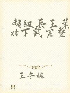 超级兵王叶谦txt下载完整版