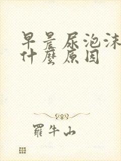 早晨尿泡沫多是什么原因